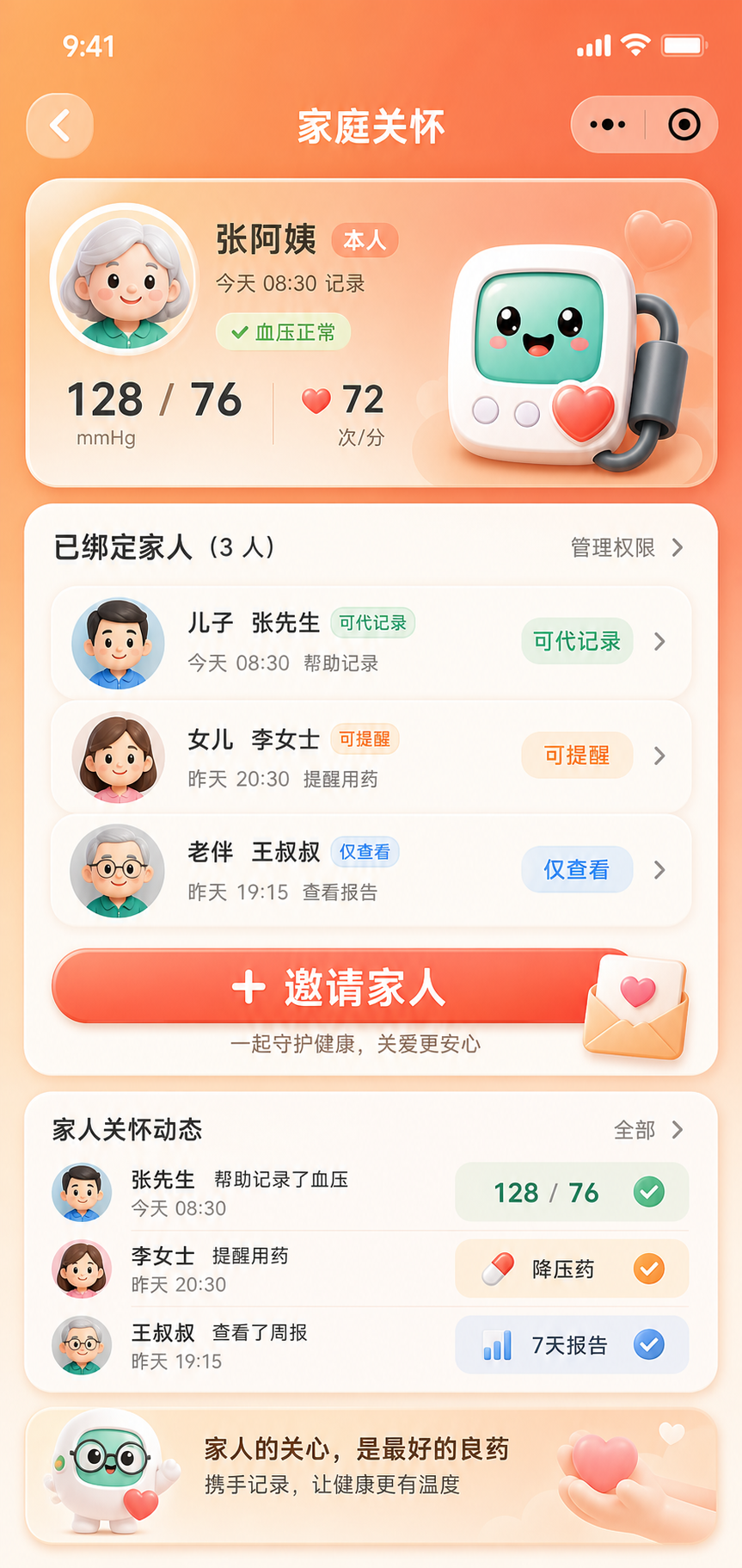 安心量压血压趋势预览