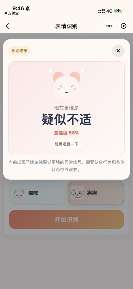 表情识别真实运行界面